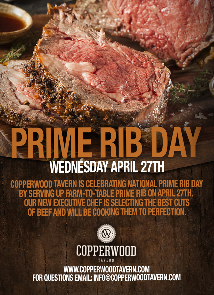 Copperwood Tavern to Celebrate National Prime Rib Day! DC Outlook