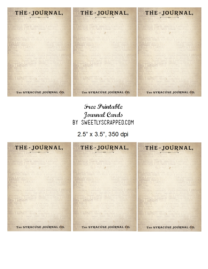 Journal Card Pocket Free Printables