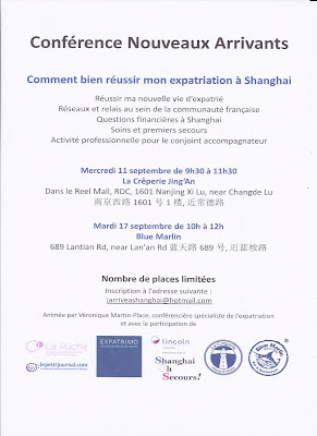 Flyer - Conferences nouveaux arrivants a Shanghai