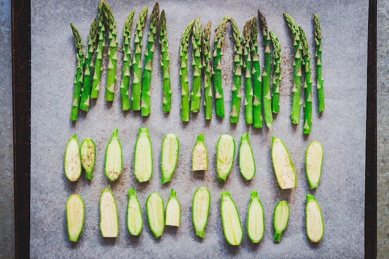 Milk and Honey Zucchini, Asparagus and Goat Cheese Galette