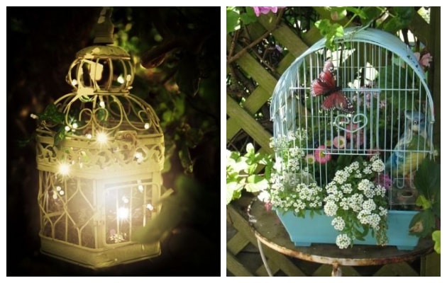 Κατασκευές κήπου από κλουβιά πουλιών