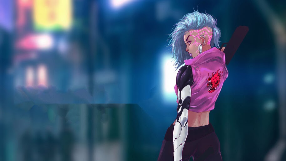 Cyberpunk 2077, Girl, 4K, #7.961