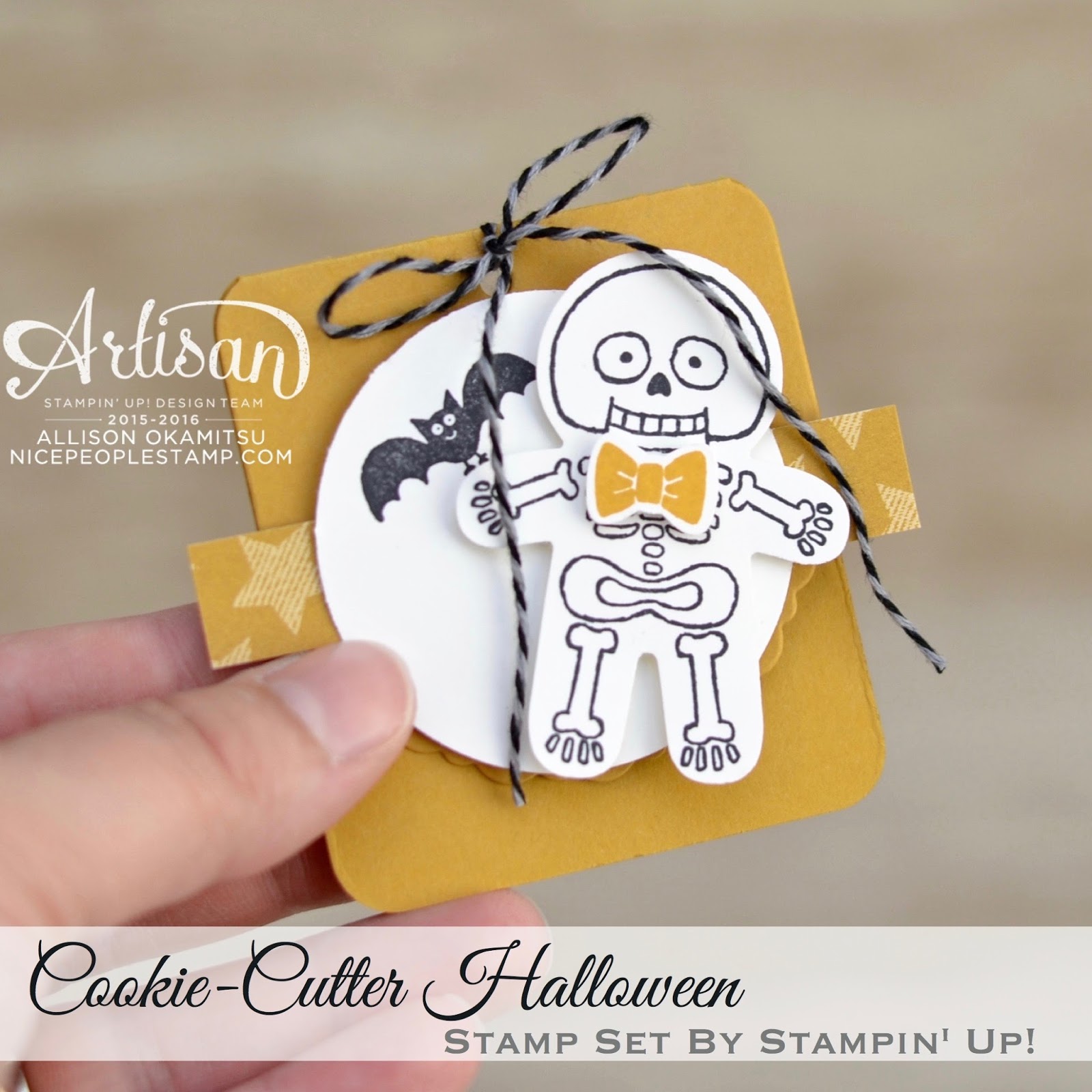 nice people STAMP! Stampin' Up! Canada CookieCutter Halloween Tag