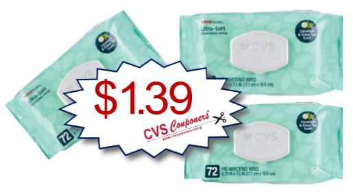 CVS Health Cleansing Wipes Only $1.39  