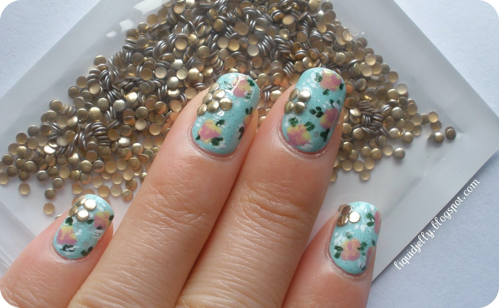 1. Daisy Nail Art with Studs Tutorial - wide 2