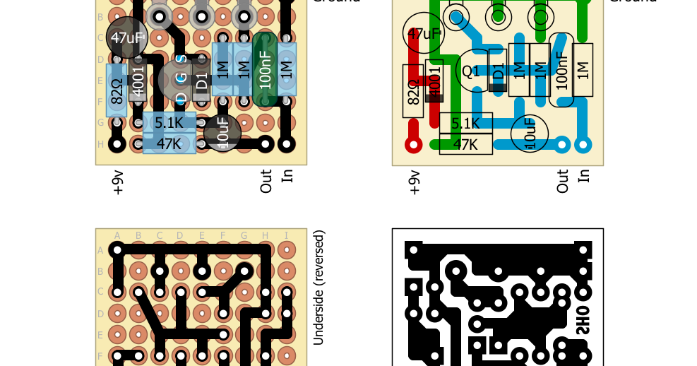 Perf and PCB Effects Layouts: Zvex SHO - Crackle Okay