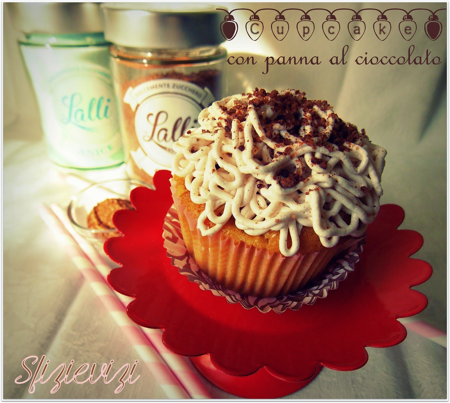 cupcake con panna al cioccolato - ricetta senza latticini -