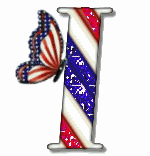 Abecedario con la Bandera de USA Rayas. Alphabet with the USA Flag Stripes.