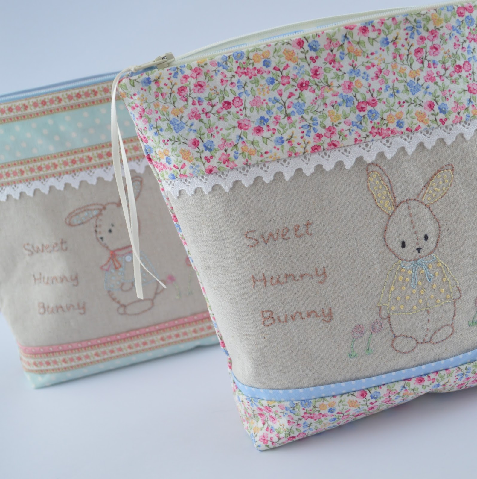 Gee's Projects Zipper Pouch, Embroidered Toiletry Bag