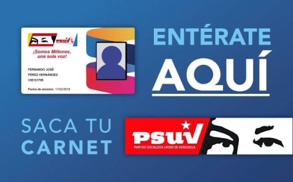 Aprende paso a paso como obtener y validar tu carnet del PSUV Aprende paso a paso como obtener y validar tu carnet del PSUV