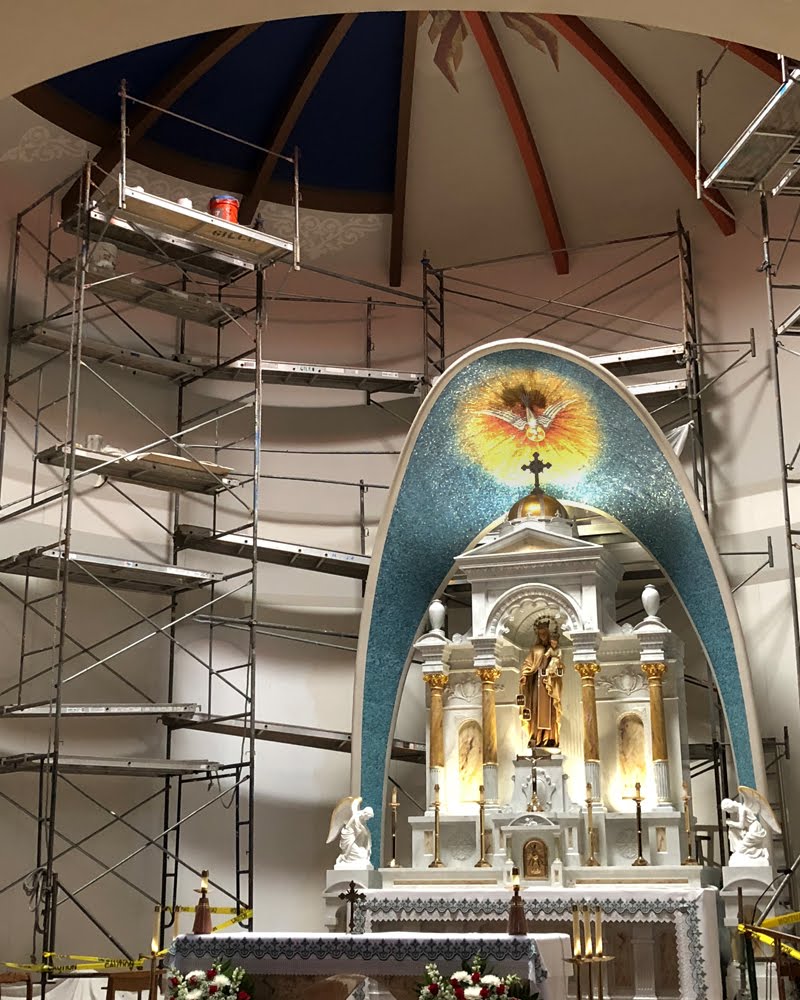 Before and After Our Lady of Mount Carmel in Kenosha, Wisconsin
