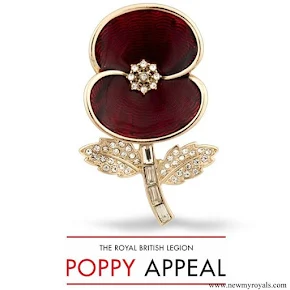 Kate Middleton wore Poppy Collection The First World War Brooch