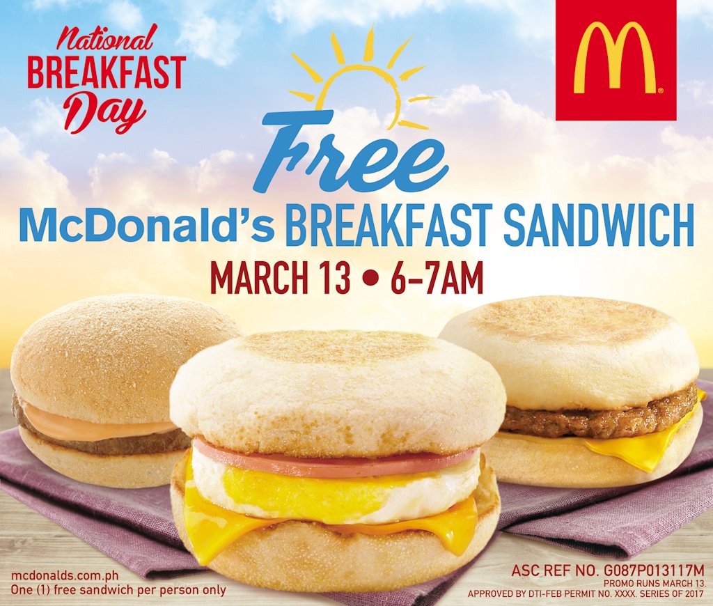 McDonald's Giving Away Free Breakfast Sandwiches Tomorrow CarGuide.PH