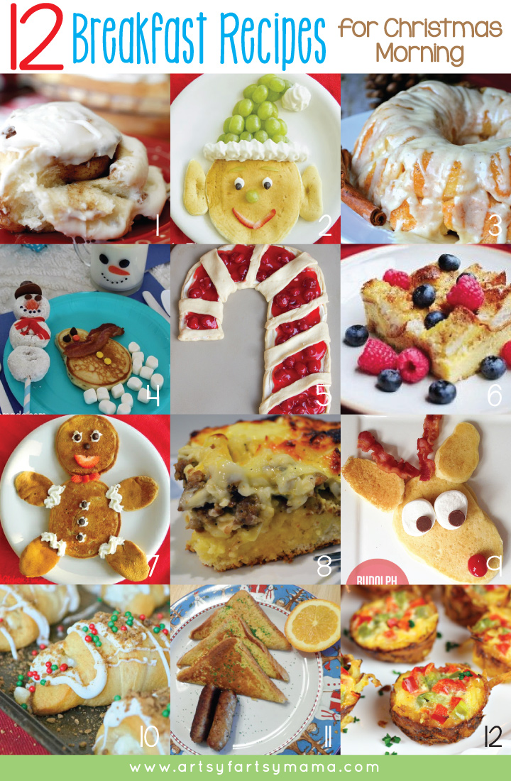 12 Breakfast Recipes for Christmas Morning at artsyfartsymama.com #Christmas #recipe #breakfast