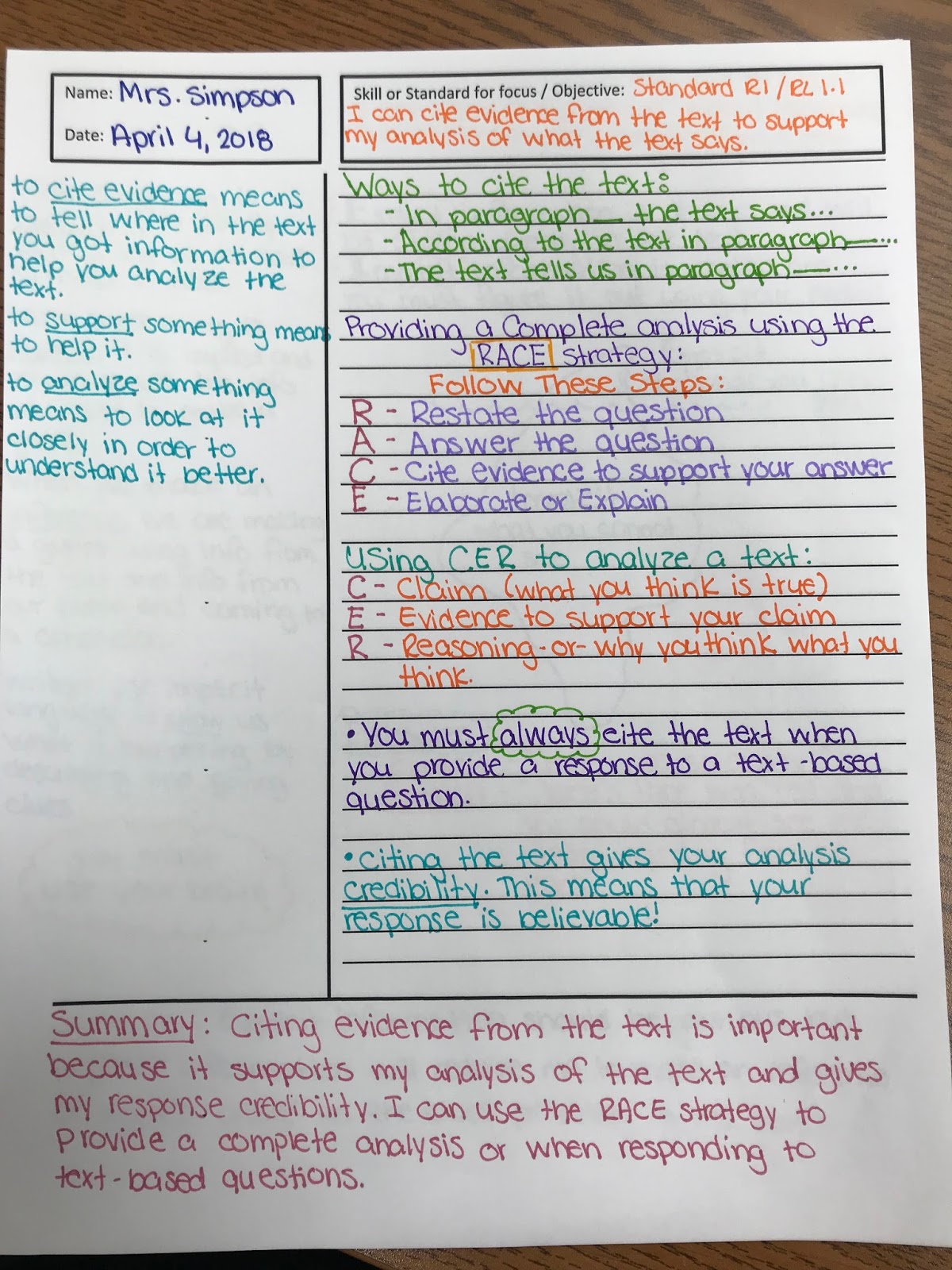 How I use Cornell Notes Effectively in my Laguage Arts Classroom - Teach101