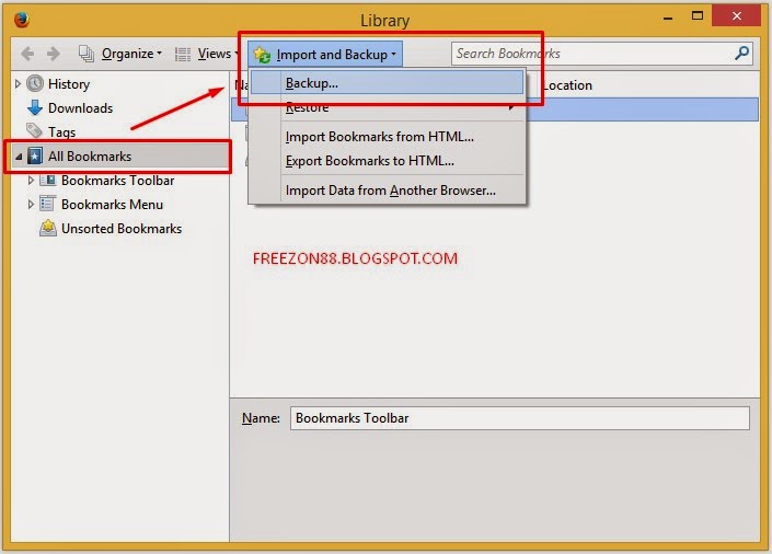 Cara Backup Bookmarks di Mozilla Firefox Cara Backup Bookmarks di Mozilla Firefox