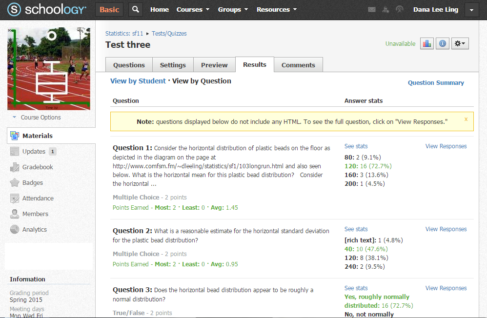 How To Get Test Answers On Schoology Item analysis with Schoology