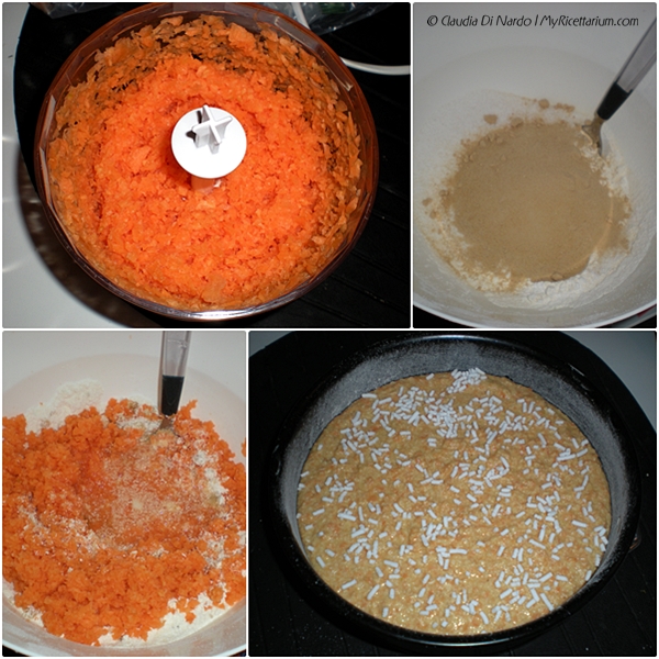 Torta di carote con arancia e cocco (senza uova, senza burro)