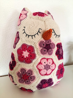 coussin hibou granny crochet