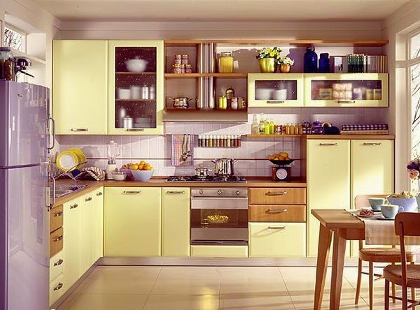 How to place the shelves in the kitchen