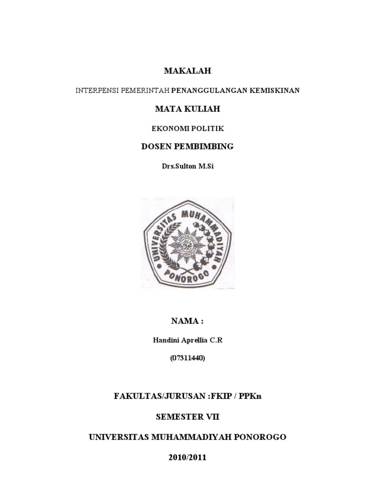 makalah kemiskinan wood scribd indo