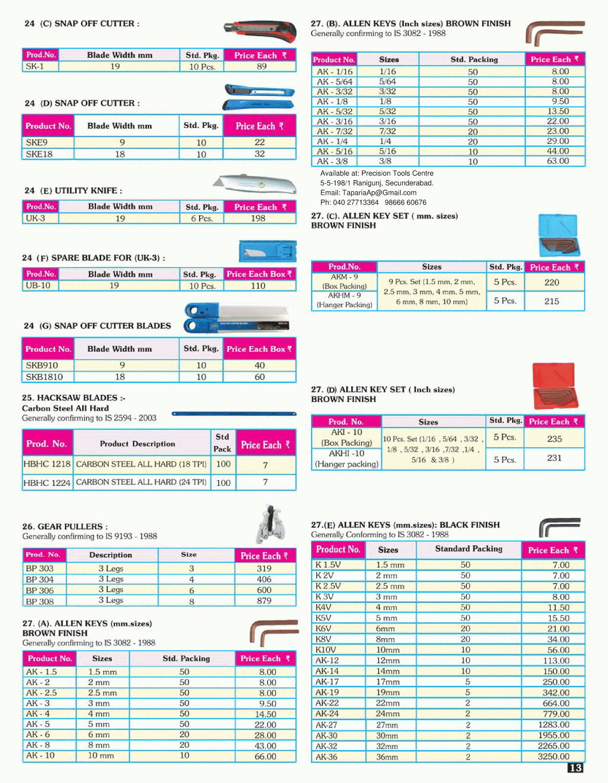 Taparia Hand Tools Taparia Tools Price List and Catalogue