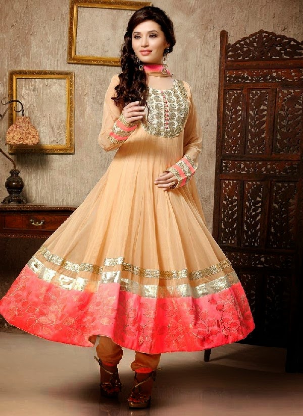 Exclusive Indian Anarkali Frocks Collection 2014 With Shimmer Borders ...