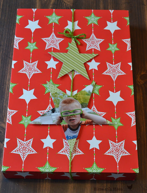 gift wrap with pictures, picture for gift tag, picture of birthday boy