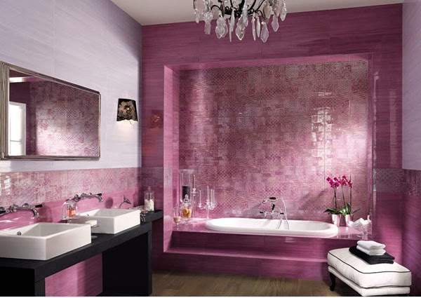 Baños de color lila - Colores en Casa