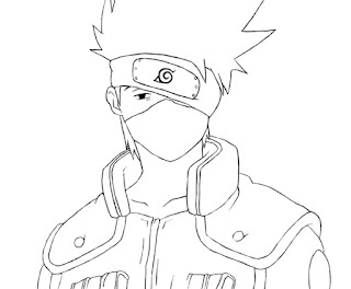 Sketsa gambar animasi naruto untuk diwarnai Guru Kakashi Sketsa gambar animasi naruto untuk diwarnai Guru Kakashi