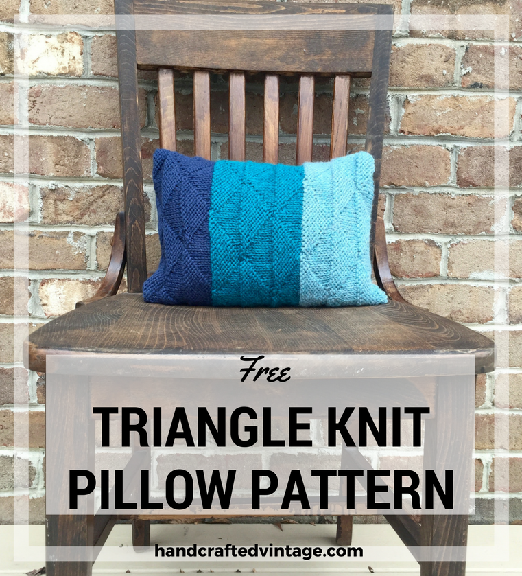 Handcrafted Vintage Triangle Knit Pillow