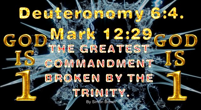 Deuteronomy 6:4. Mark 12:29. GOD is ONE.