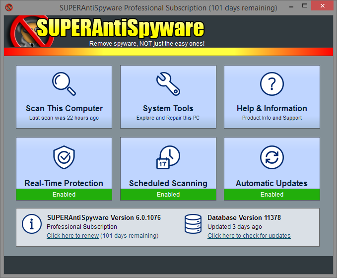 SUPERAntiSpyware Professional 8.0.1038