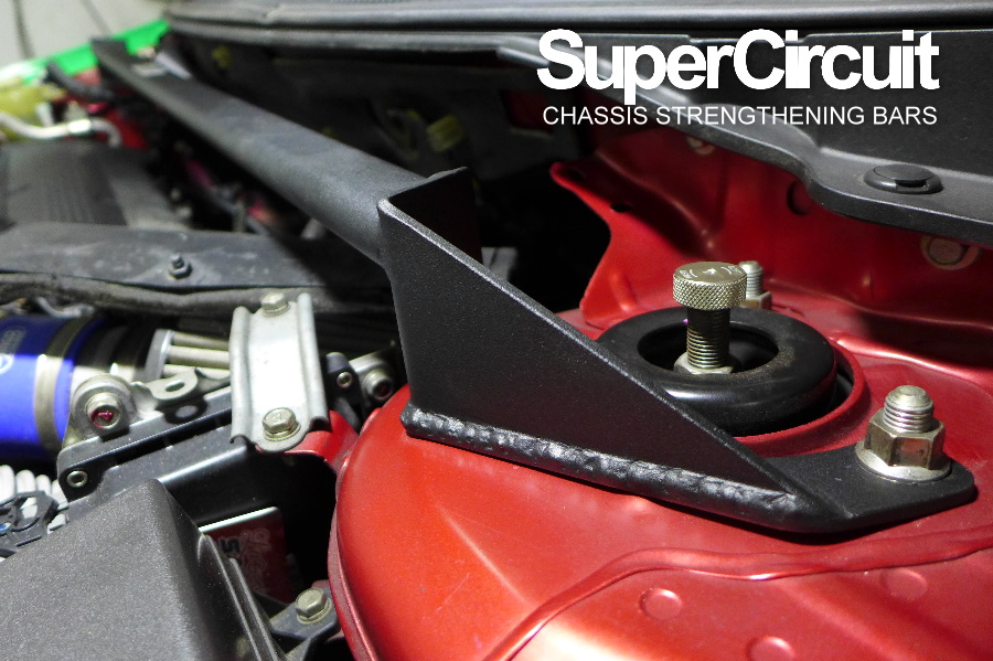 SUPERCIRCUIT CHASSIS STRENGTHENING BARS Mitsubishi Lancer Front Strut Bar