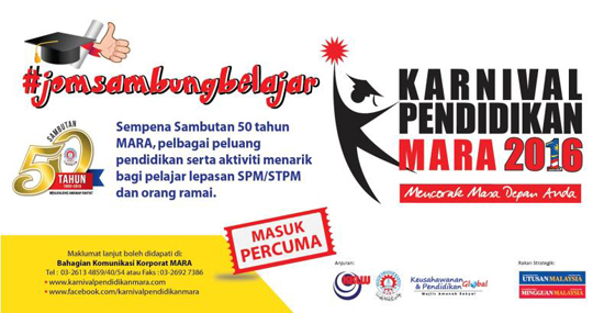 Jadual Lokasi Karnival Pendidikan MARA 2016 Jadual Lokasi Karnival Pendidikan MARA 2016