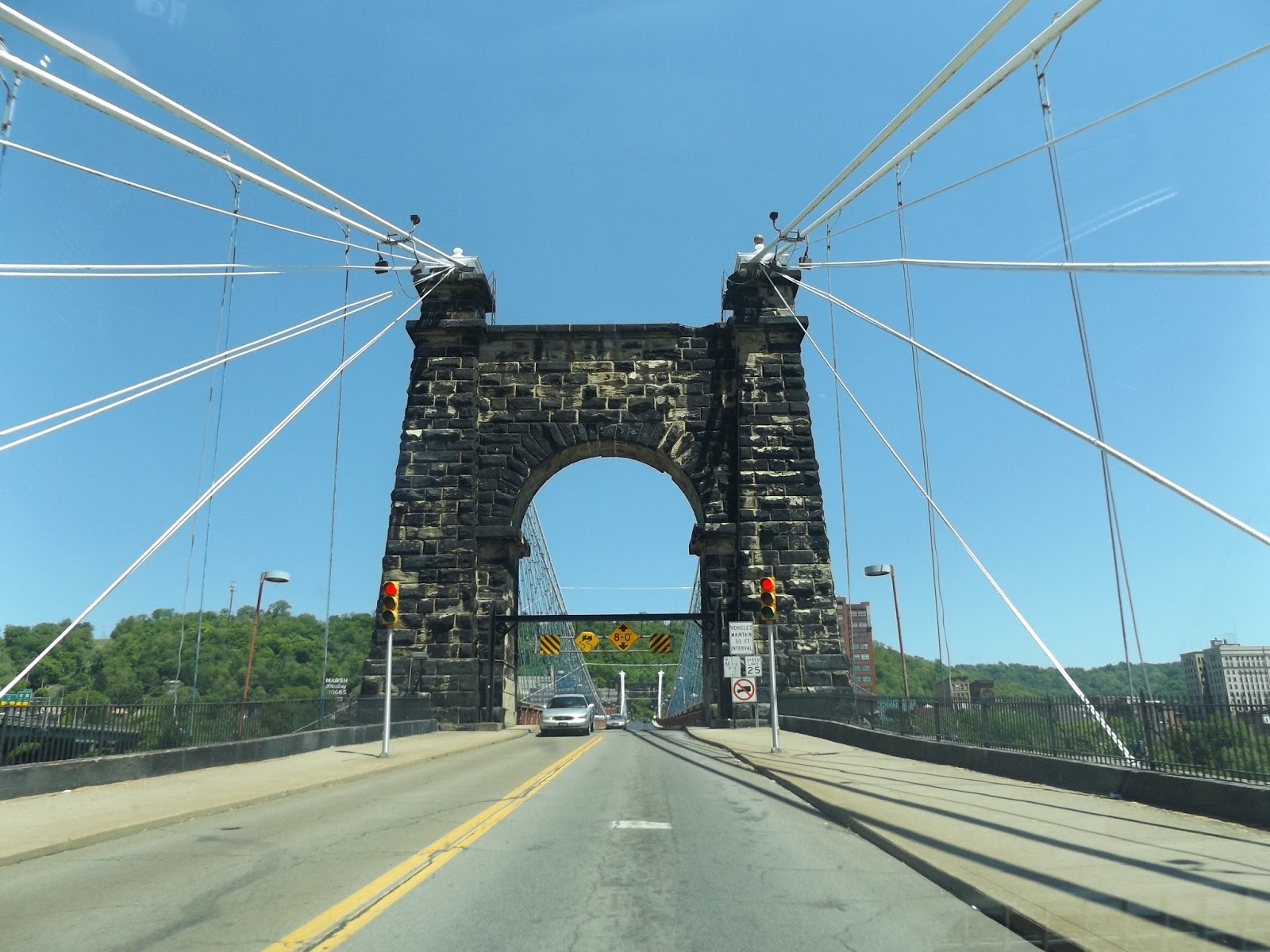 The National Road West Virginia Wheeling Suspension Bridge