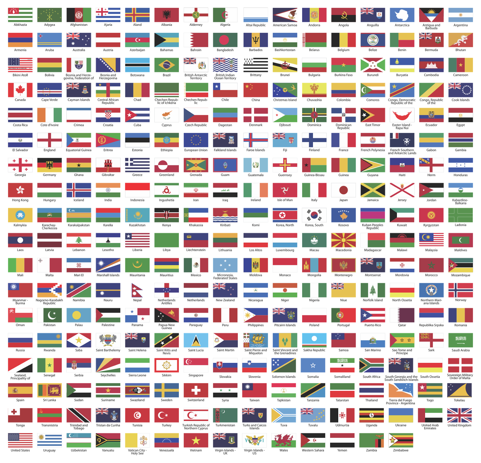 World Flags Vector