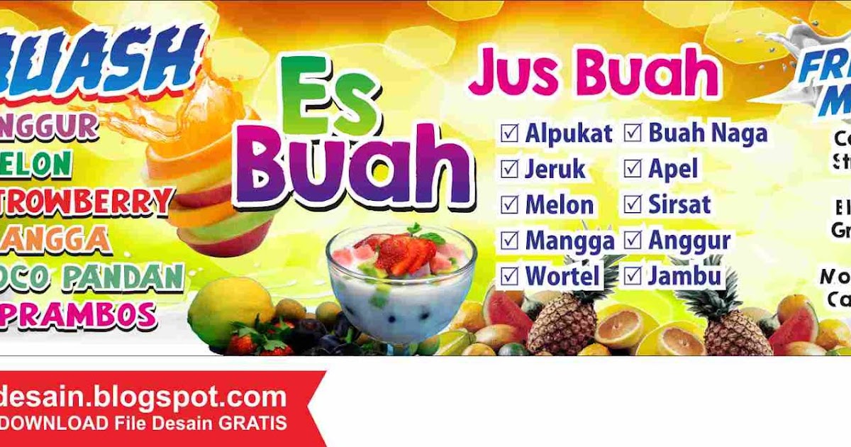 Contoh Spanduk Jus Buah