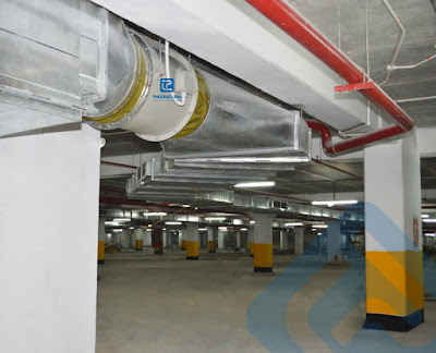 Th&ocirc;ng gi&oacute; tầng hầm bằng hệ thống ống gi&oacute;