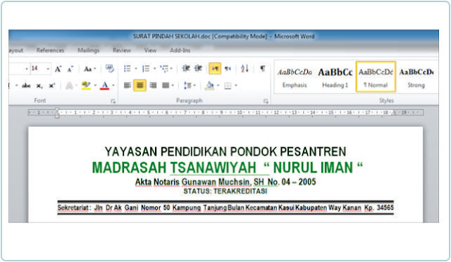 Cara Membuat Dua Garis Double Line Pada Kop Surat Di Ms Word