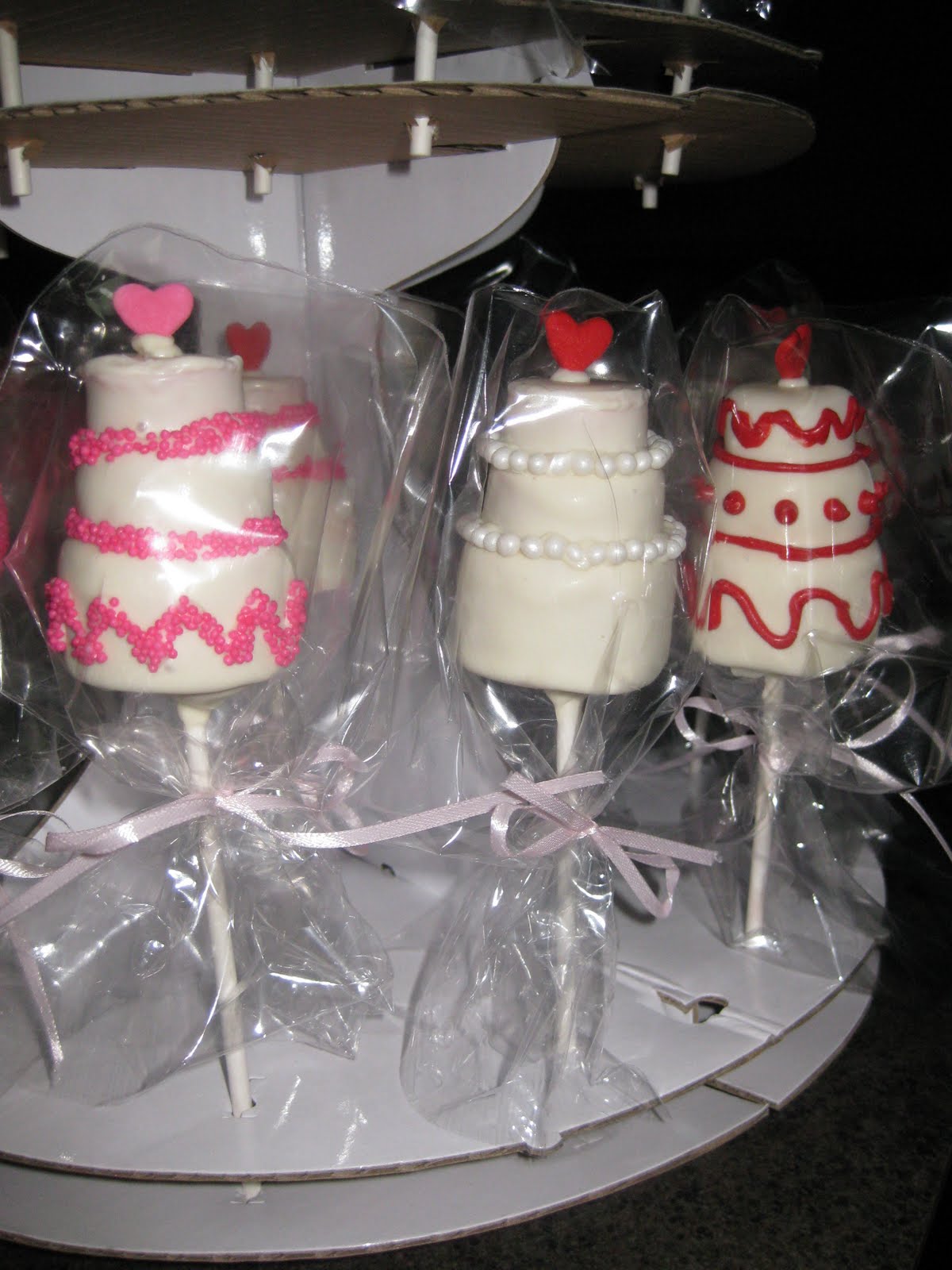 Carmen's Edible Creations Wedding Shower Cake pops!