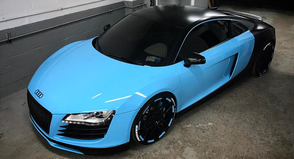 Audi R8 Gets Bugatti Chiron Inspired Wrap Does Not