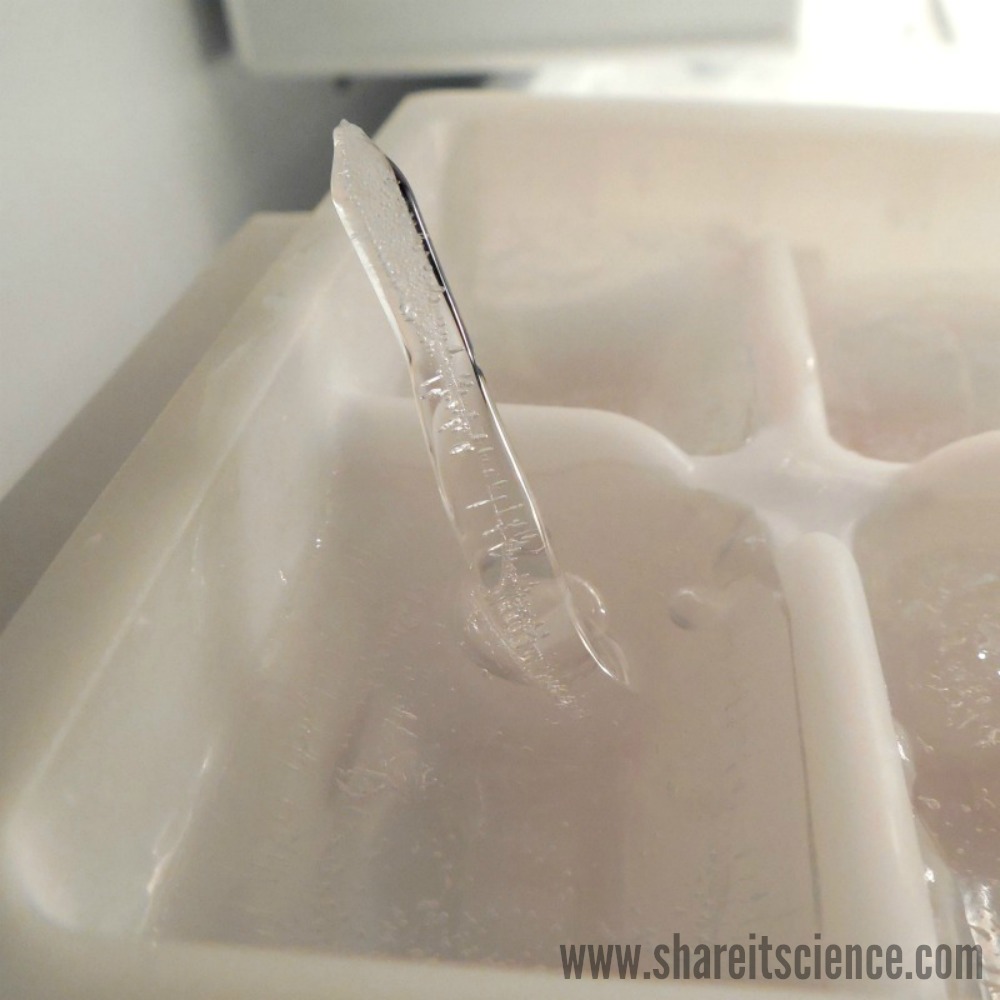 Why do some of my ice cubes have a little tiny spike on them?