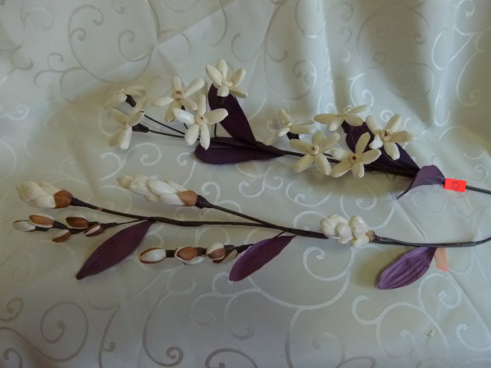 & U Mango wood Vases and Trays and Handmade Flowers For Sale.