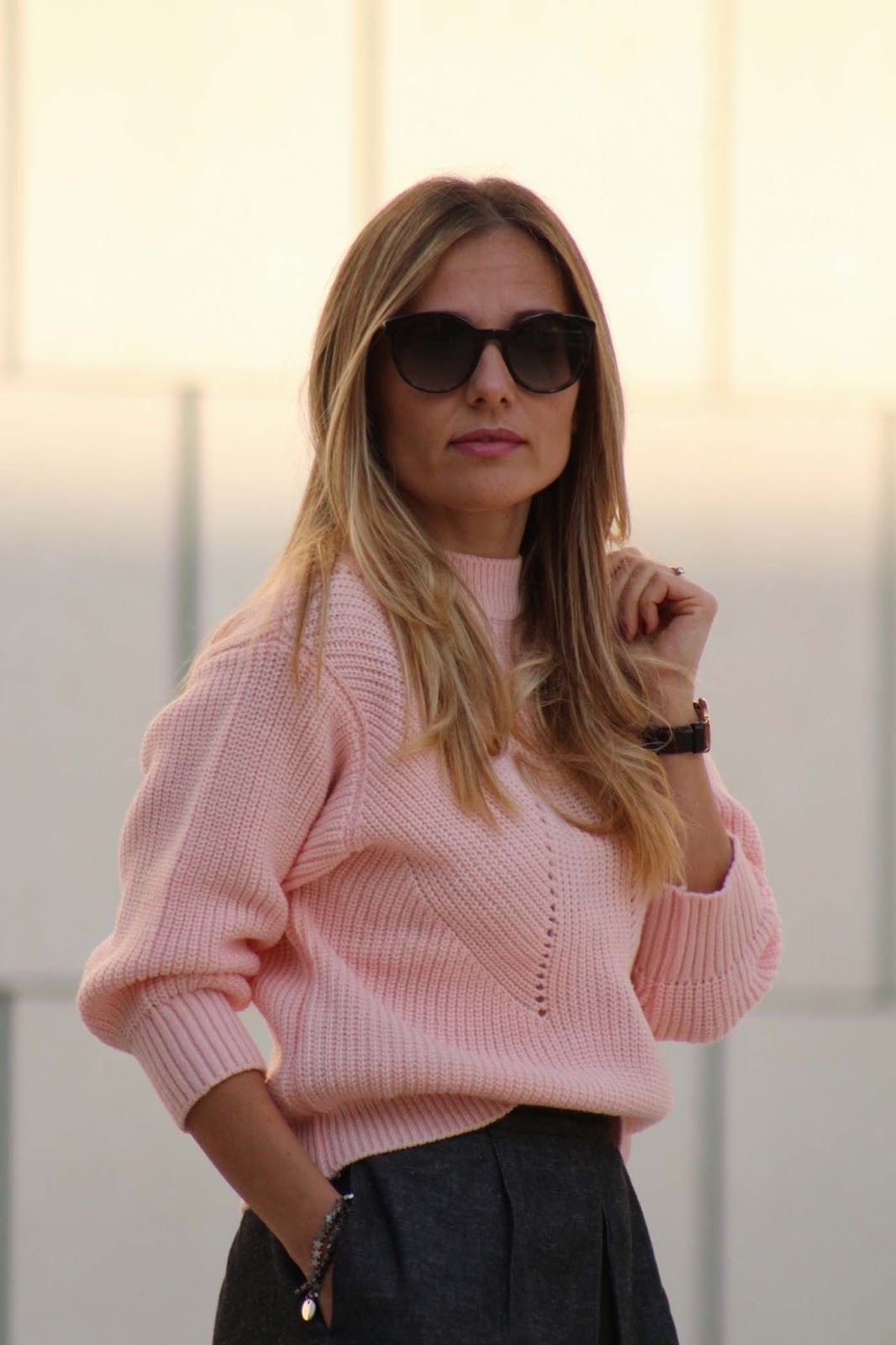 Eniwhere Fashion - Pink sweater - Zaful - Fall's outfit