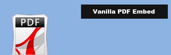 Vanilla PDF Embed plugin for WordPress platform