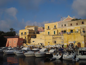 The picturesque harbour on the island of Ventotene