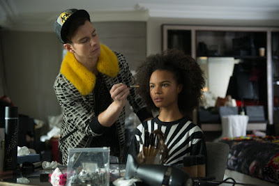 Chris Colfer and Inddeyarna Donaldson-Holness in Absolutely Fabulous: The Movie