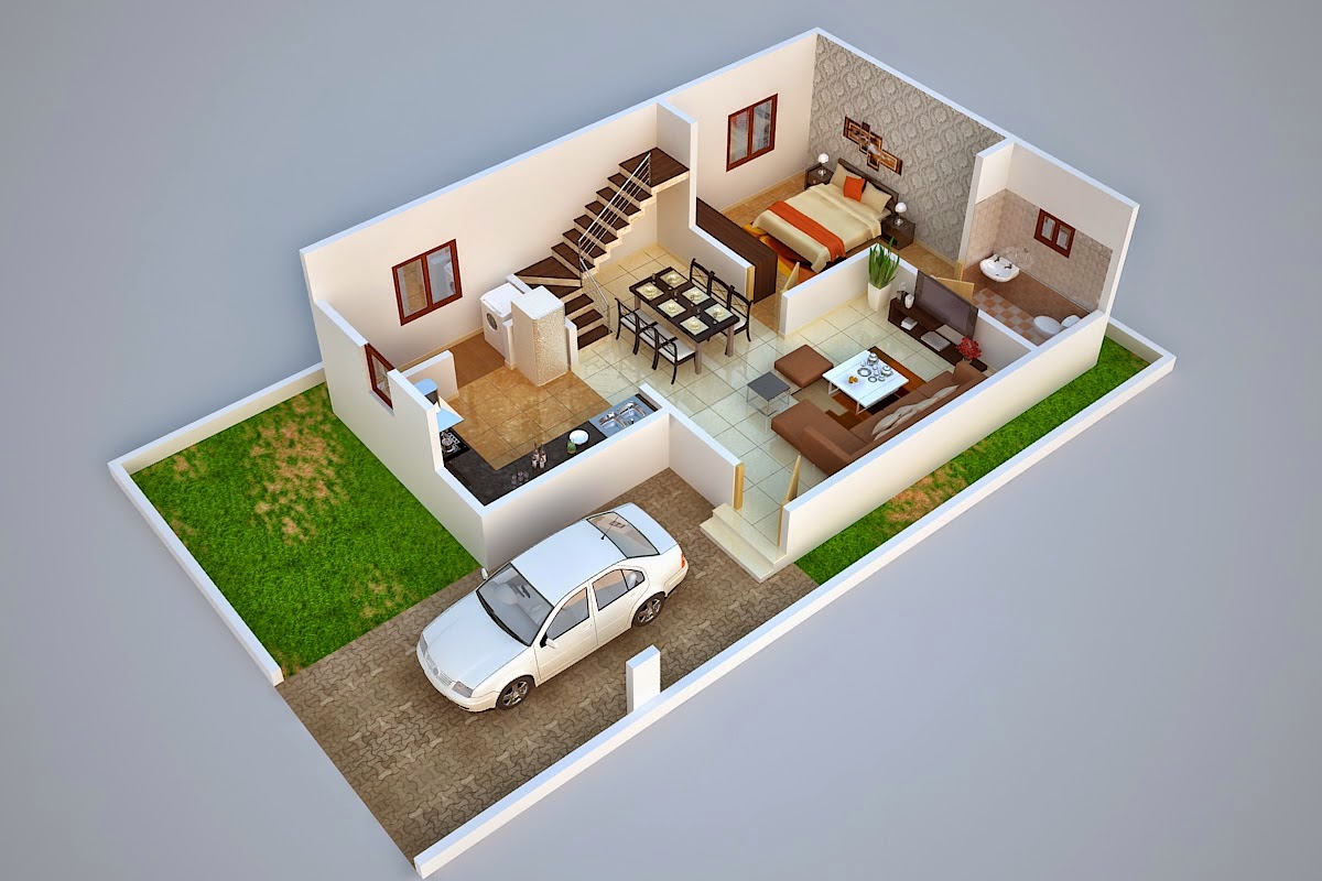 3D Duplex House Floor Plans, That Will Feed Your Mind