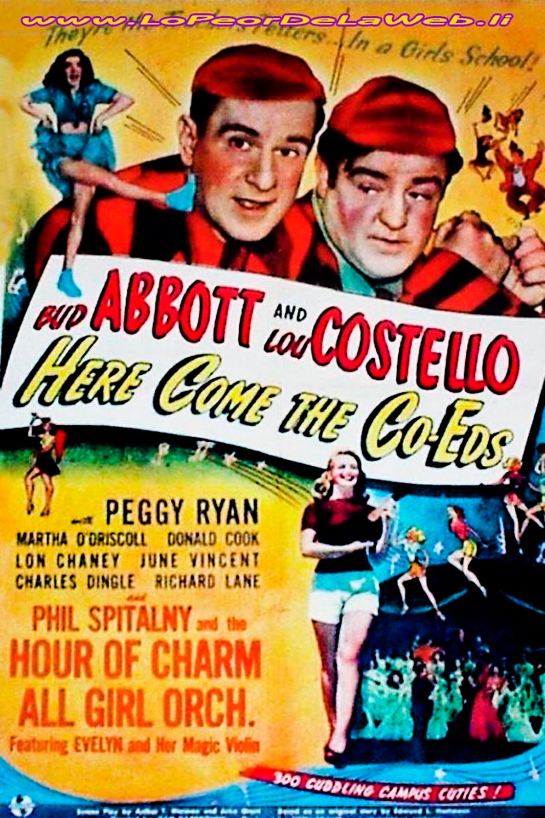 Dos Cabezudos (Abbott y Costello/1945/Here Come the Co-Eds)